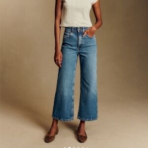 Sezane Le Crop Jeans, Blue Denim, Size 4